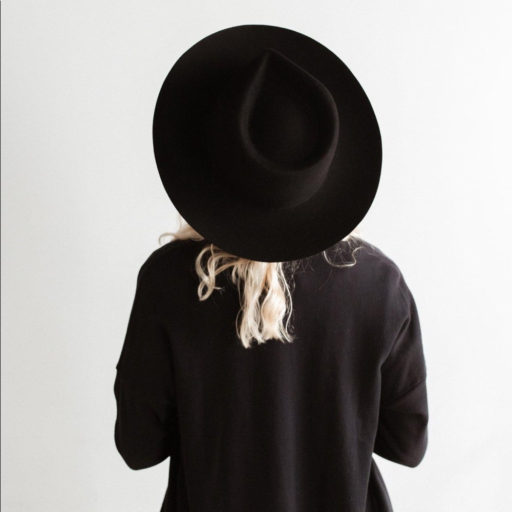 Gigi Pip Women’s Black Zephyr Rancher Felt Wool Hat Size 59 M/L Australian